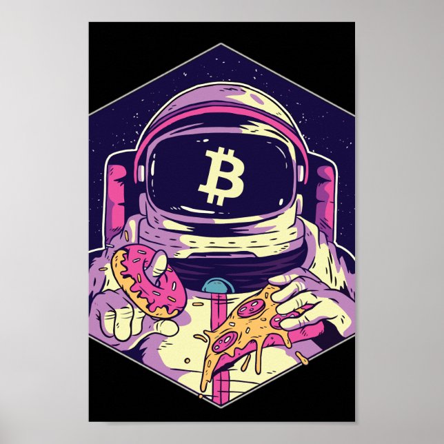 Affiche Astronaut BITCOIN-Crypto (Devant)