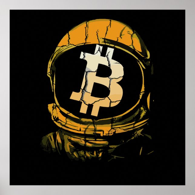 Affiche Astronaut Bitcoin-Crypto (Devant)