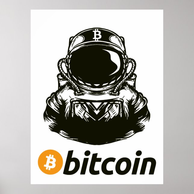 Affiche Astronaut BITCOIN-Crypto (Devant)