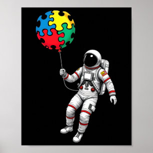 Affiche Astronaut Bylloon Sensibilisation sur l'autisme Es