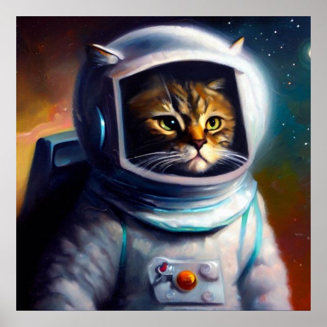 Affiche Astronaut de chat (Devant)