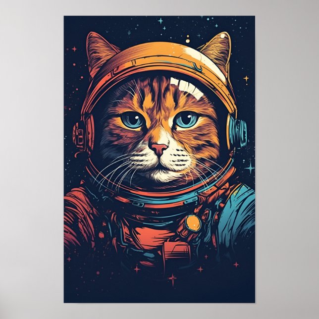 Affiche Astronaut de chat (Devant)