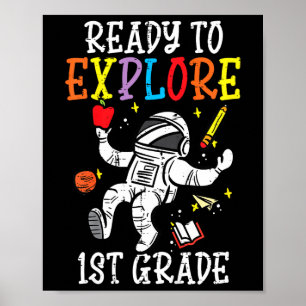 Affiche Astronaut Enfants Prêt À Explorer La 1ère Année