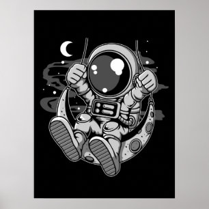 Affiche Astronaut Moon Swing