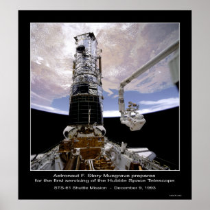 Affiche Astronaut Musgrave Hubble Space Telescope