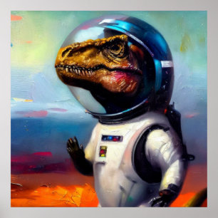 Affiche Astronaut T Rex