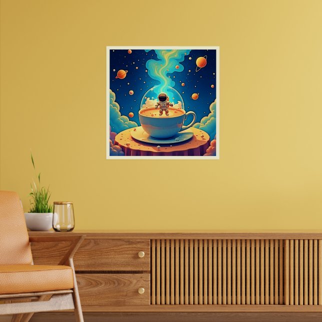 Affiche Astronaute Café Espace Art (Salon 2)