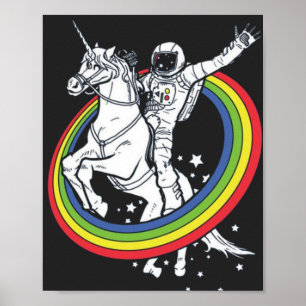 Affiche Astronaute chevauchant une licorne