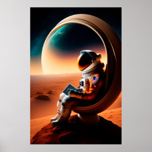 Affiche Astronaute dans l'espace