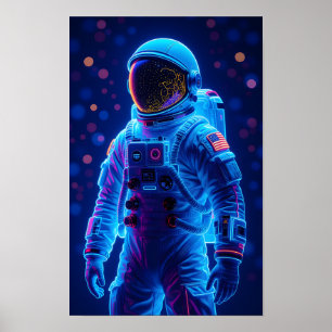 Affiche Astronaute Dans L'espace Profond