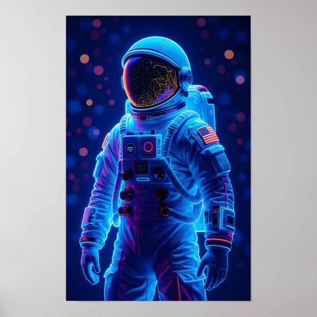Affiche Astronaute Dans L'espace Profond (Devant)