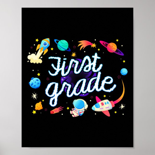 Affiche Astronaute de première année Planètes Espace Ck à  (Devant)