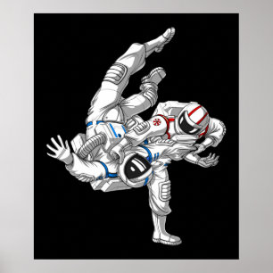 Affiche Astronaute du Jiu-Jitsu