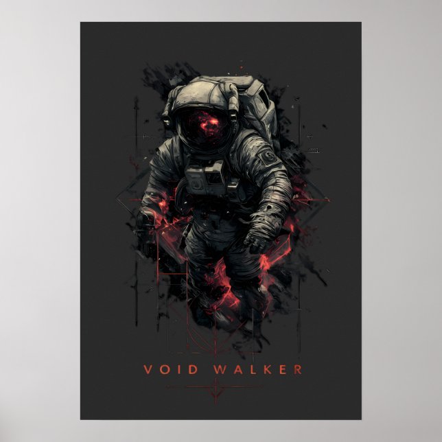 Affiche Astronaute Marcheur du Vide Heavy Metal (Devant)