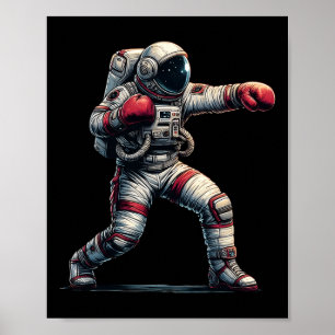 Affiche Astronaute Muay Thai Boxe Kickboxing Enfants Homme