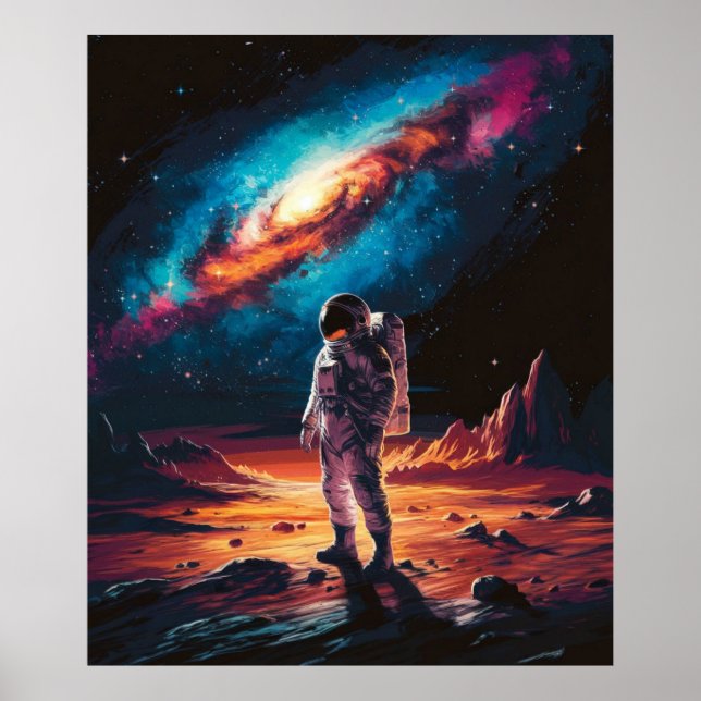 Affiche Astronaute sur la Planète (Devant)