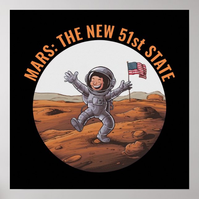 Affiche Astronaute sur Mars (Devant)