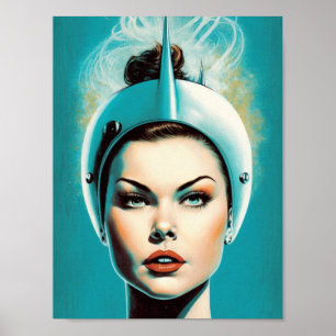 Affiche Astronaute vintage