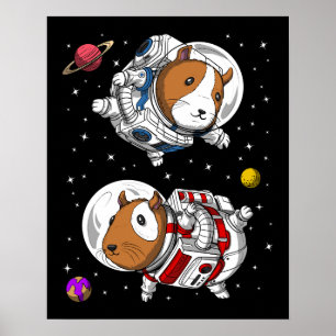 Affiche Astronautes de l'espace de Guinée Pig