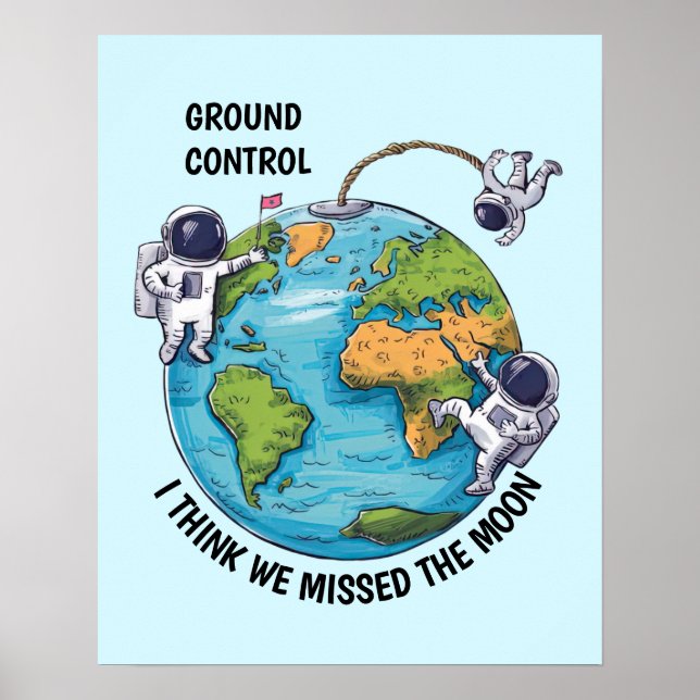 Affiche Astronautes en flottant (Devant)