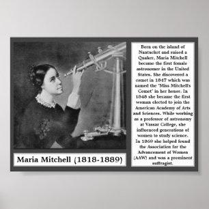 Affiche Astronome suffragiste Maria Mitchell