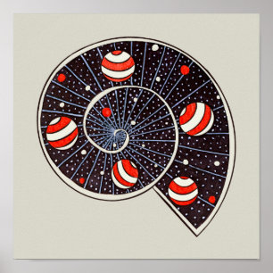 Affiche Astronomie Funny Space Spiral Galaxy