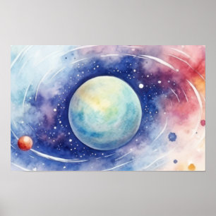 Affiche Astronomie univers nébuleuse. PETIT
