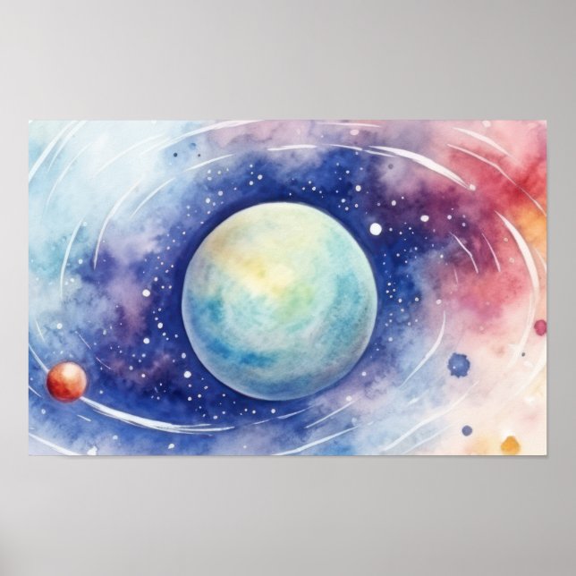 Affiche Astronomie univers nébuleuse. PETIT (Devant)