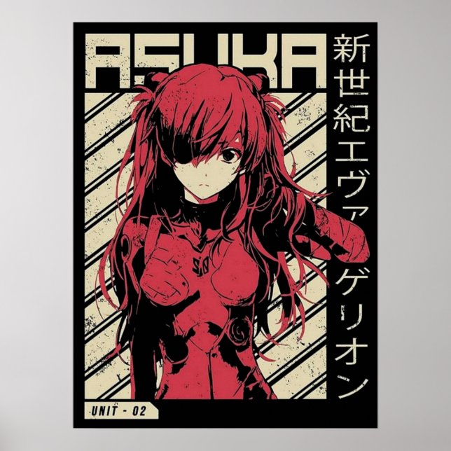 AFFICHE ASUKA  EVANGELION (Devant)