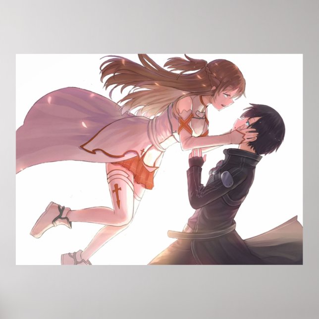 Affiche Asuna et Kirito aiment l'art épée en ligne (Devant)