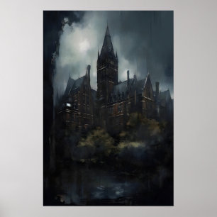 Affiche Asylum Architecture gothique Art mural, Humeur hui