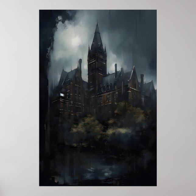 Affiche Asylum Architecture gothique Art mural, Humeur hui (Devant)