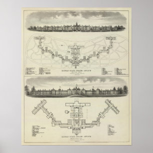 Affiche Asylums, fou de l'État du Kansas