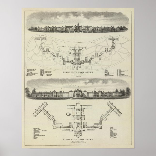 Affiche Asylums, fou de l'État du Kansas (Devant)