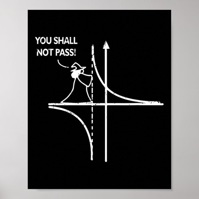Affiche Asymptote de fonction Geek Math Pun Enseignant Tu  (Devant)