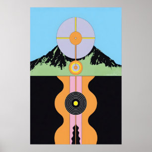Affiche Atami Japonais Abstrait Bauhaus Formule Moderne