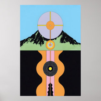Affiche Atami Japonais Abstrait Bauhaus Formule Moderne