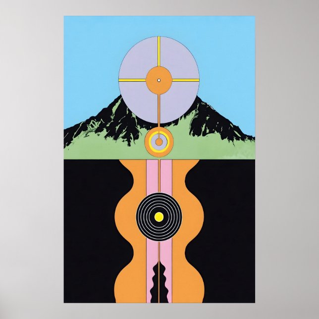 Affiche Atami Japonais Abstrait Bauhaus Formule Moderne (Devant)