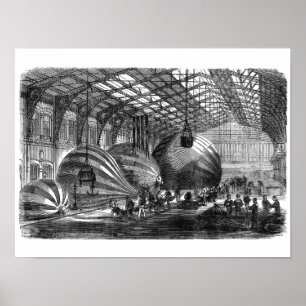 Affiche Atelier de fabrication de ballons-poste