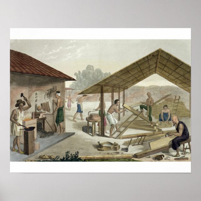 Affiche Atelier de menuiserie à Kupang, Timor, plaque 6 de (Devant)