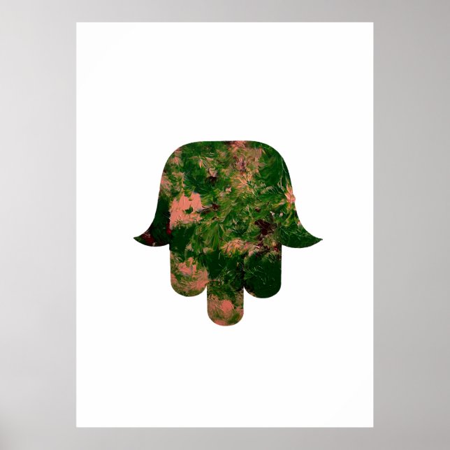 Affiche Atelier de peinture de ballon Hamsa de jardin Art  (Devant)