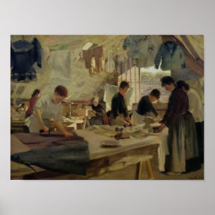 Affiche Atelier de repassage à Trouville, 1888