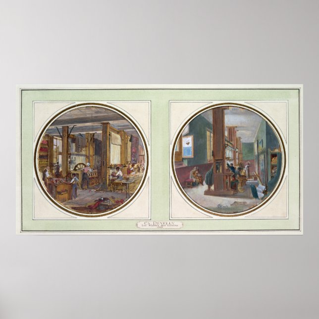 Affiche Atelier des Gobelins, 1840 (Devant)