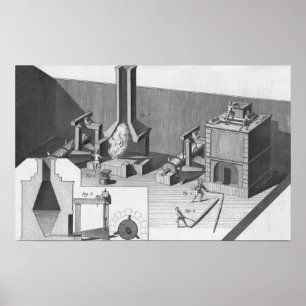 Affiche Atelier d'étain, gravé par Benard, Robert