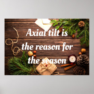 Affiche Atheist "Axial tilt is the reason for the season"