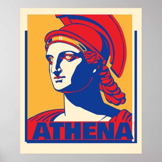 Affiche Athéna coloré Imprimer (Devant)