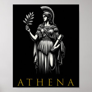 Affiche Athéna Déesse De La Sagesse Et De La Guerre