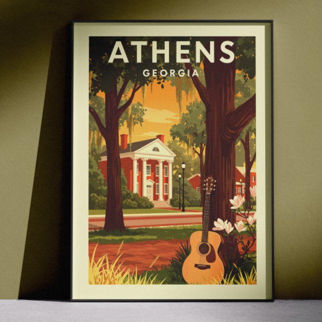 Affiche Athènes Géorgie vintage (Créateur téléchargé)
