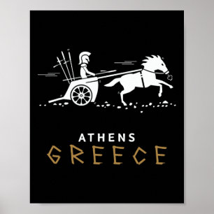 Affiche Athènes Grèce Char Travel Vacances Hommes Et Garço