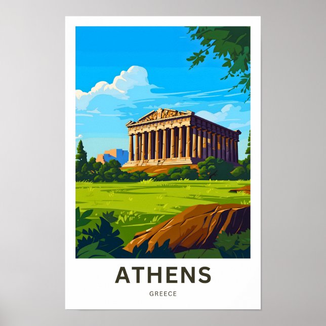 Affiche Athènes Grèce Imprimer (Devant)